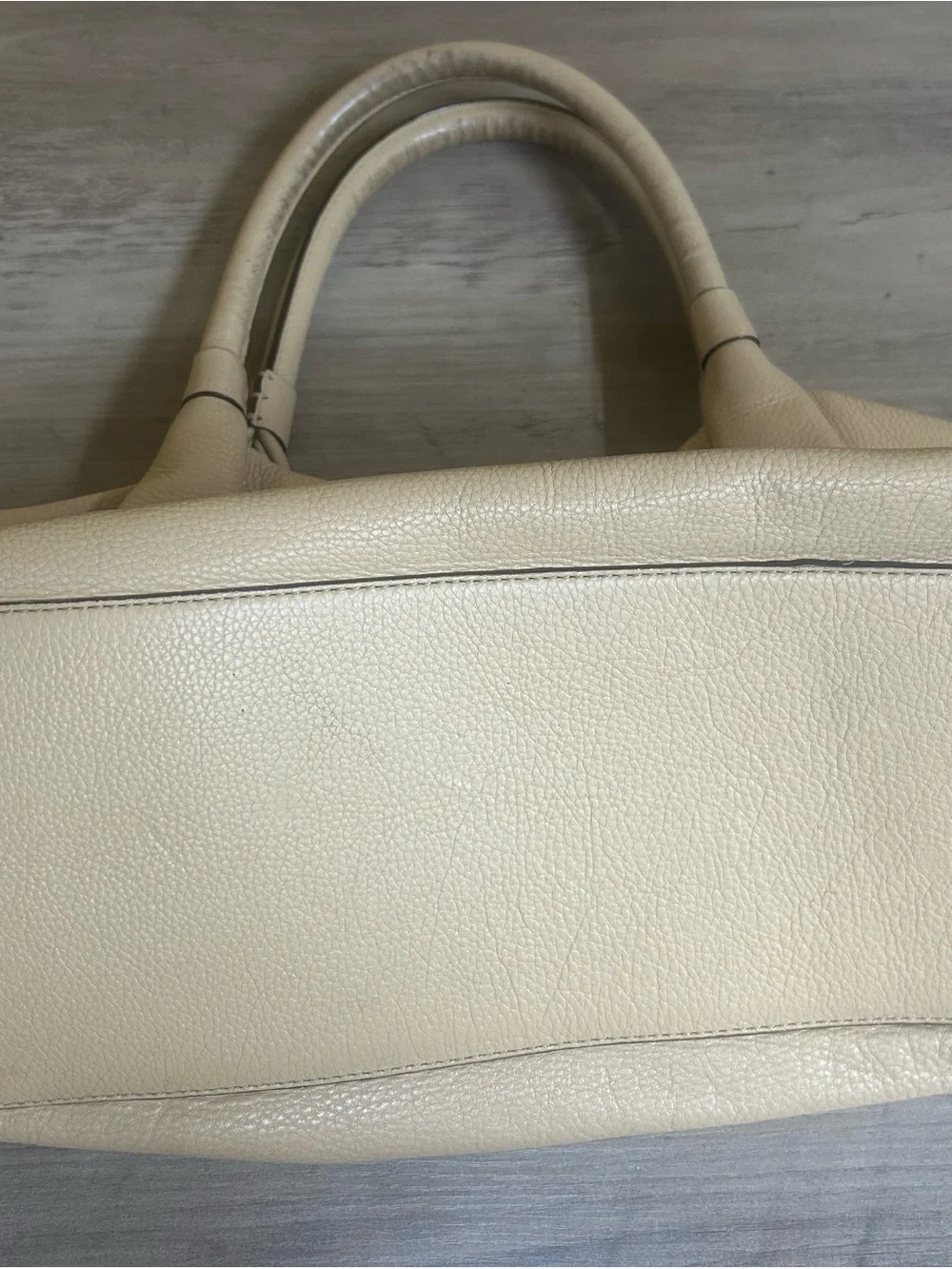kate spade Cream Pebbled Leather Shoulder Bag